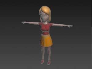 cartoon girl 010 girl 3D Model