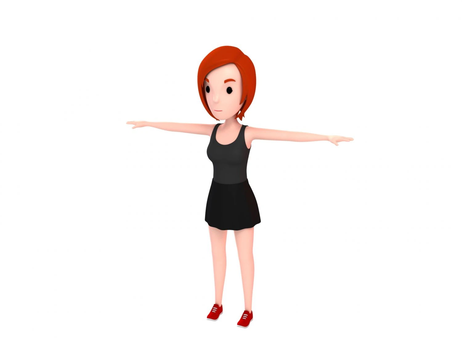 3d cartoon girl 011 girl 3D Model .c4d .max .obj .3ds .fbx .stl .blend 