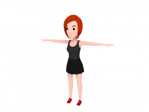 3d cartoon girl 011 girl Modelo 3D