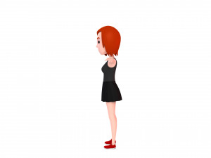 3d cartoon girl 011 girl Modello 3D