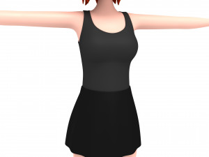 3d cartoon girl 011 girl Modello 3D