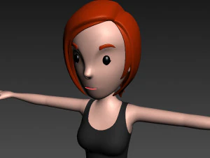 3d cartoon girl 011 girl 3D Model