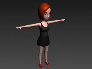 3d cartoon girl 011 girl 3D Model