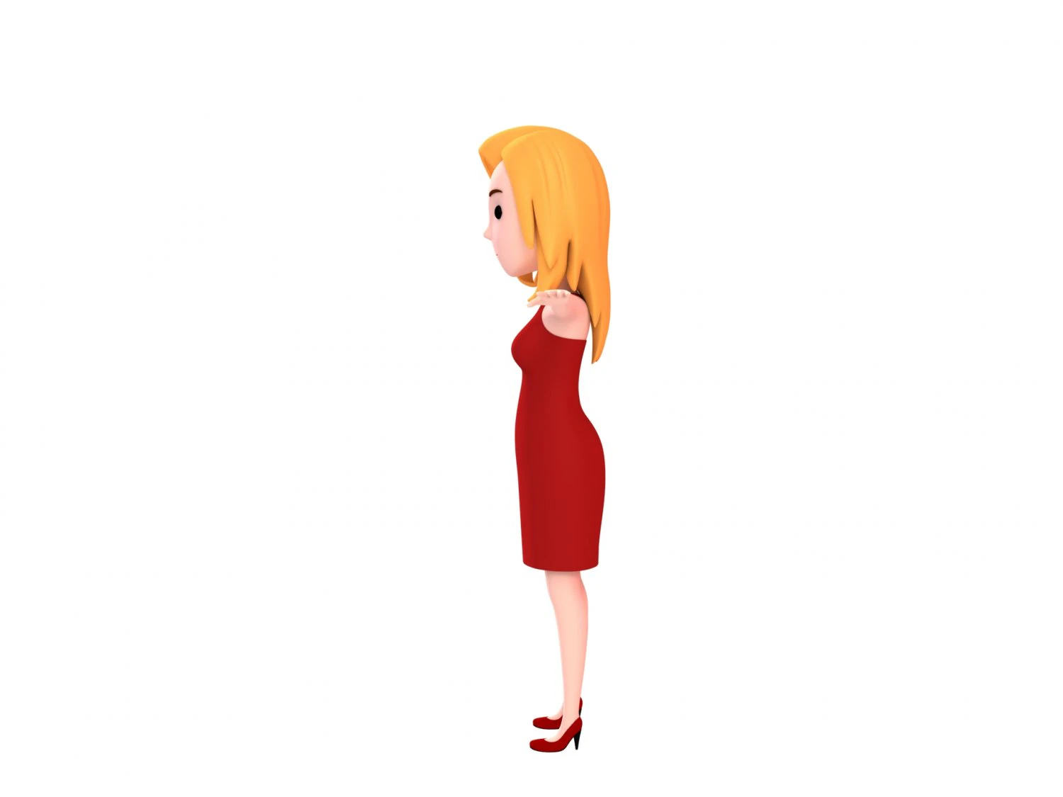 cartoon girl 012 girl 3d 3D Model .c4d .max .obj .3ds .fbx .stl .blend 