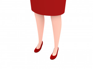 cartoon girl 012 girl 3d 3D Модель