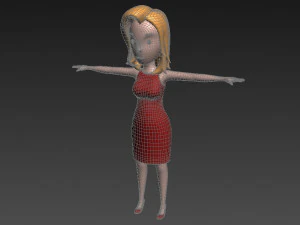 cartoon girl 012 girl 3d 3D Model