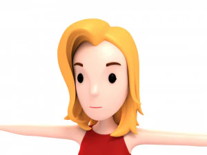 cartoon girl 012 girl 3d 3D Model