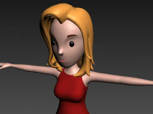 cartoon girl 012 girl 3d 3D Model