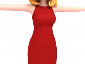 cartoon girl 012 girl 3d 3D Модель