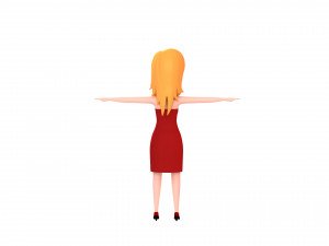 cartoon girl 012 girl 3d 3D Модель