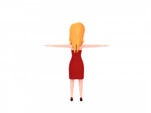 cartoon girl 012 girl 3d 3D Model
