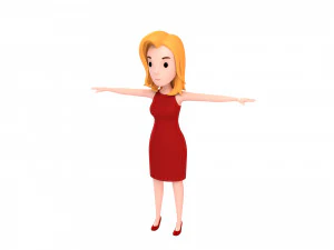 cartoon girl 012 girl 3d 3D Model