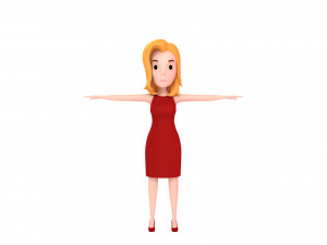 cartoon girl 012 girl 3d 3D Модель