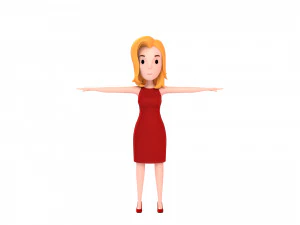 cartoon girl 012 girl 3d 3D Model