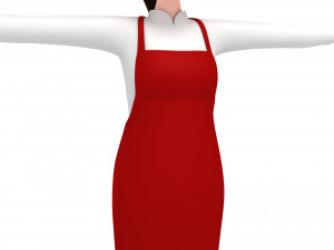 3d cartoon girl 013 chef woman 3D-Modell