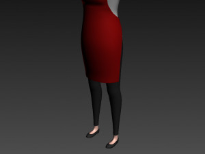 3d cartoon girl 013 chef woman 3D-Modell