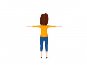cartoon girl 014 girl model 3D Модель