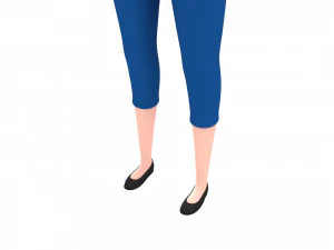 cartoon girl 014 girl model 3D Model