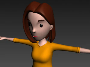 cartoon girl 014 girl model 3D Model