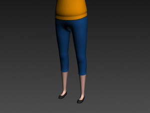 cartoon girl 014 girl model 3D Модель