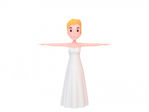 cartoongirl015 bride 3d 3D Model