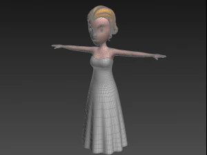 cartoongirl015 bride 3d 3D Model