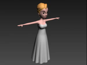 cartoongirl015 bride 3d 3D Model