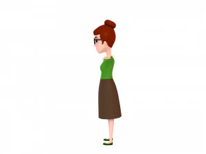 3d cartoongirl016 teacher model 3D Model