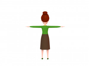 3d cartoongirl016 teacher model 3D Модель