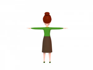 3d cartoongirl016 teacher model 3D Model