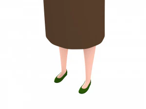 3d cartoongirl016 teacher model 3D Model