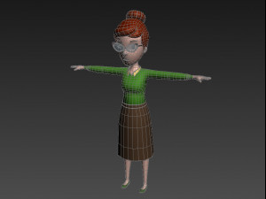 3d cartoongirl016 teacher model 3D Модель