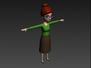 3d cartoongirl016 teacher model 3D Модель