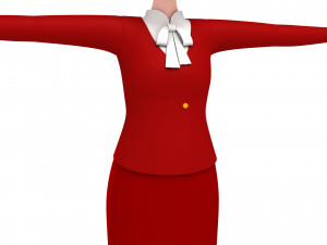3d cartoongirl017 airhostess 3D-Modell