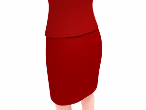 3d cartoongirl017 airhostess 3D-Modell