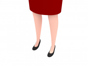 3d cartoongirl017 airhostess 3D-Modell