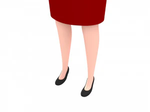 3d cartoongirl017 airhostess 3D Model