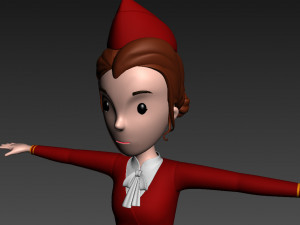 3d cartoongirl017 airhostess 3D-Modell