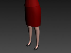 3d cartoongirl017 airhostess 3D-Modell