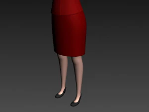 3d cartoongirl017 airhostess 3D Model