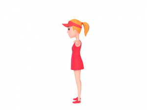 cartoongirl018 tennis player 3D मॉडल
