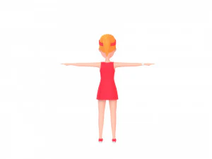 cartoongirl018 tennis player 3D Model