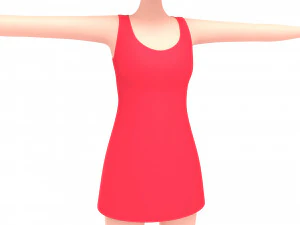 cartoongirl018 tennis player 3D Model