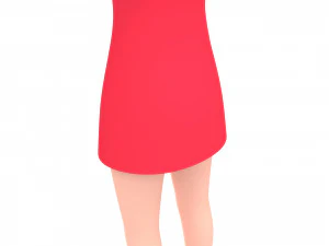 cartoongirl018 tennis player 3D Model