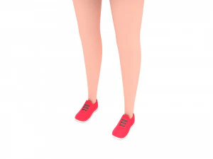 cartoongirl018 tennis player 3D Model