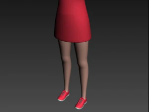 cartoongirl018 tennis player 3D Model