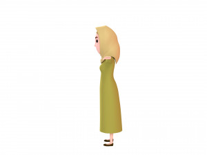 cartoongirl019 muslim girl 3d 3D Model