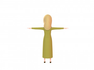 cartoongirl019 muslim girl 3d 3D Model