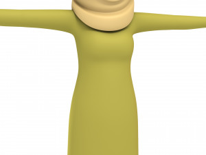cartoongirl019 muslim girl 3d 3D Model
