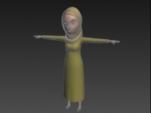 cartoongirl019 muslim girl 3d 3D Model